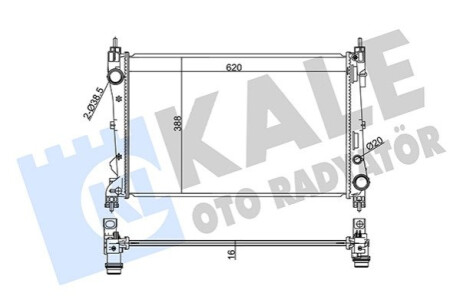 Радиатор охлаждения Fiat Doblo, Pratico - Opel Combo Radiator KALE OTO Kale-oto-radyato 347325