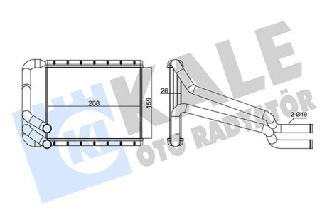 Радиатор отопителя Hyundai Elentra, I30, Kia CeeD, Pro CeeD Heater KALE OTO RADYATOR Kale-oto-radyato 347350