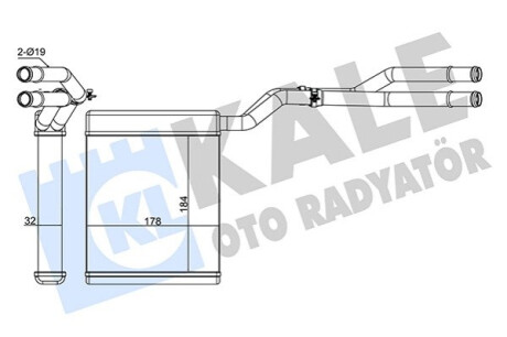 Радіатор обігрівача Ford Galaxy, Mondeo IV, S-Max KALE OTO RADYATOR Kale-oto-radyato 347375