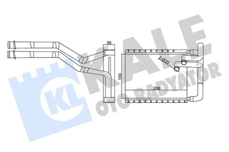 Радиатор отопителя Hyundai I30, Kia Ceed, Pro Ceed Kale-oto-radyato 347395