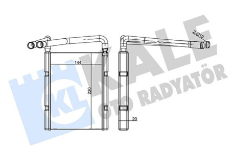 Радиатор отопителя Kia Rio II KALE OTO RADYATOR Kale-oto-radyato 347415