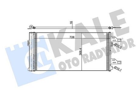 Радіатор кондиціонера (конденсатор) Jumper, Ducato, 06- Kale-oto-radyato 347465