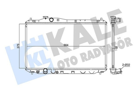 Радиатор охлаждения Honda Civic IX KALE OTO RADYATOR Kale-oto-radyato 347550