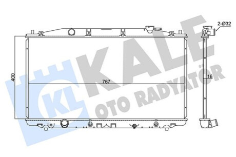 Радиатор охлаждения Honda Accord VIII Kale-oto-radyato 347595