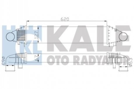 KALE DB Интеркулер W204 C180/200CDI 07- Kale-oto-radyato 347700