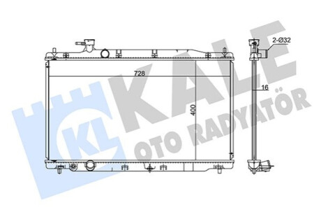 KALE HONDA Радиатор охлаждения CR-V III 2.4 07- Kale-oto-radyato 347730