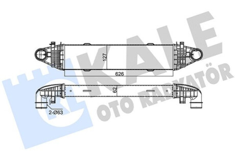 KALE DB Интеркулер W204 C180/350CDI 07- Kale-oto-radyato 347800