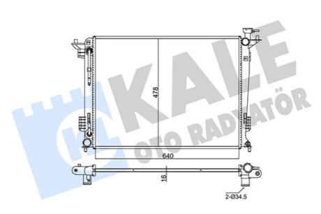 Радиатор охлаждения Hyundai Ix35 - Kia Sportage Radiator KALE OTO RADYA Kale-oto-radyato 347805