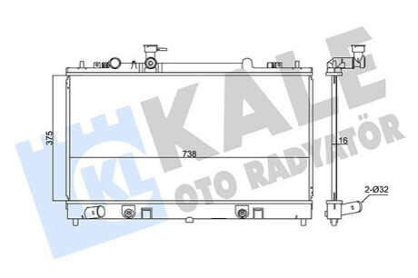 Радіатор охолодження Mazda 6 Kale-oto-radyato 347880