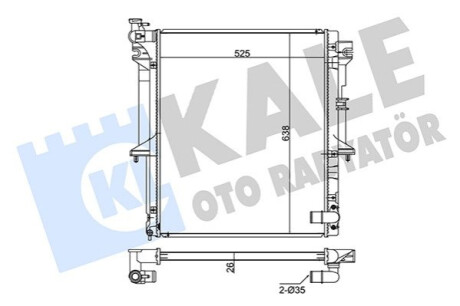 Радиатор охлаждения Mitsubishi L200 Kale-oto-radyato 347960