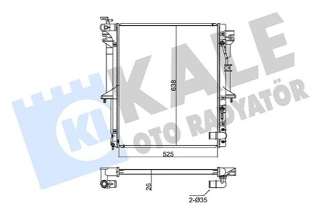 Радіатор охолодження Mitsubishi L200, Triton Kale-oto-radyato 347965