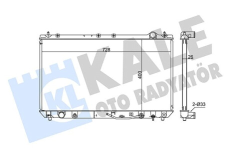 KALE TOYOTA Радиатор охлаждения Camry,Lexus ES 3.0 96- Kale-oto-radyato 348160 (фото 1)