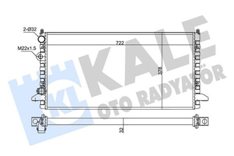 Радиатор, охлаждение двигателя Kale-oto-radyato 348295