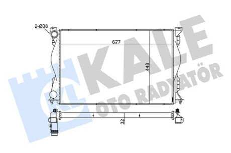 Радіатор охолодження Audi A6 2.0/2.0D 04-11 Kale-oto-radyato 348315