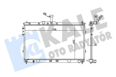 Радіатор охолодження Hyundai H1 Kale-oto-radyato 348345