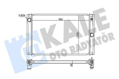 TOYOTA Радиатор охлаждения Auris,Corolla 1.4 D-4D Kale-oto-radyato 348425