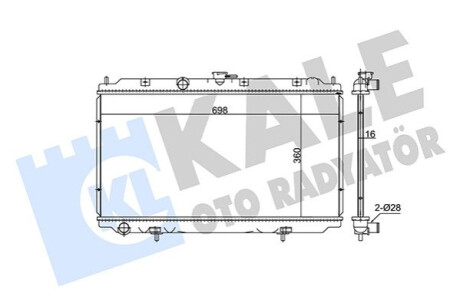 KALE NISSAN радіатор охолодження Almera II,Primera 1.5/1.8 00- Kale-oto-radyato 348640