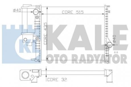 KALE BMW Радиатор охлаждения 5 E34 2.0/2.5 Kale-oto-radyato 348900