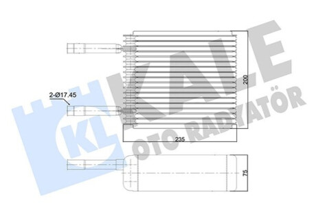 FIESTA випарник Fiesta IV,Courier 1.3/1.8D 96-,121 Kale-oto-radyato 350015