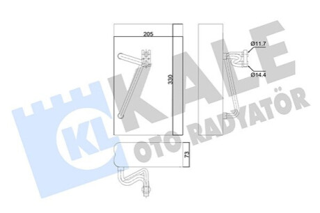 Випарник Vectra B 95- Kale-oto-radyato 350030