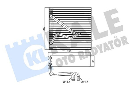 KALE VW Испаритель Audi A3,Caddy III,IV,Golf V,VI,Passat,Tiguan,Touran,Skoda Octavia III Kale-oto-radyato 350090