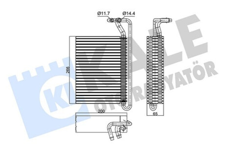 KALE BMW Испаритель 3 E46 98-,X3 E83 04- Kale-oto-radyato 350115