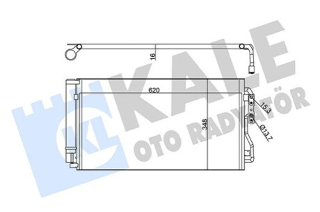 Радіатор кондиціонера (конденсатор) 1 F20,2,3 F30,4,i3,i8 Kale-oto-radyato 350530