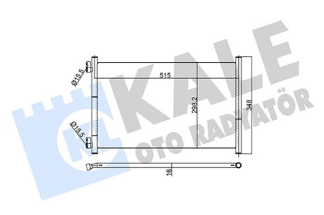 Радіатор кондиціонера Punto 1.3/1.9JTD 99- Kale-oto-radyato 350560