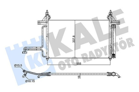 Радіатор кондиціонера (конденсатор) Stilo 01- Kale-oto-radyato 350575