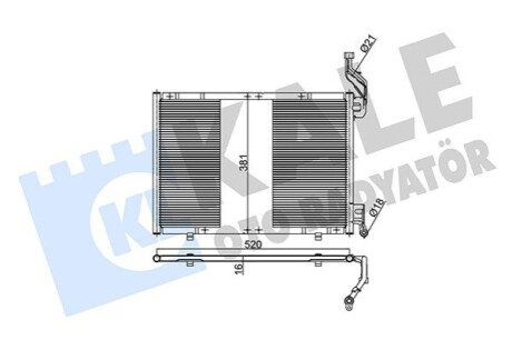 Радіатор кондиціонера B-Max,Fiesta VI 1.6TDCi 09- Kale-oto-radyato 350580