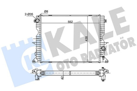 KALE LANDROVER Радиатор охлаждения Defender 2.2/2.5Td 98-16 Kale-oto-radyato 350600