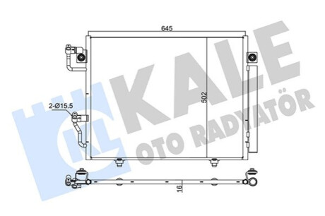 Радіатор кондиционера Mitsubishi Pajero III Kale-oto-radyato 350630