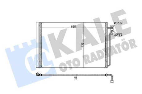 KALE LANDROVER Радиатор кондиционера Range Rover III 3.0d/4.4 02- Kale-oto-radyato 350665