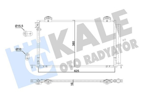 Радіатор кондиционера Toyota Avensis Kale-oto-radyato 350705