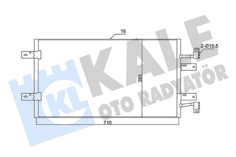 Радіатор кондиционера Renault Trafic II, Nissan Primastar, Opel VIVaro Kale-oto-radyato 350720