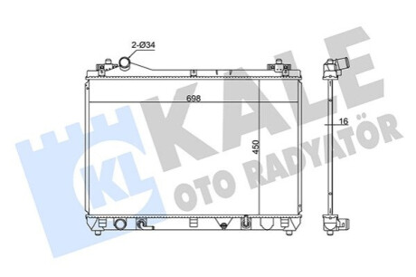 Радиатор охлаждения Suzuki Grand VItara II KALE OTO RADYATOR Kale-oto-radyato 350755