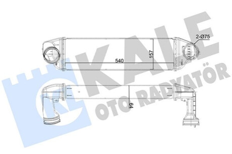 Радіатор інтеркулера BMW X3 (E83) 2.0D/3.0D 05-11 N47/M57 Kale-oto-radyato 350770