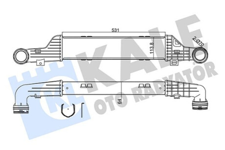 KALE DB Интеркулер W210 3.2CDI 99- Kale-oto-radyato 350865