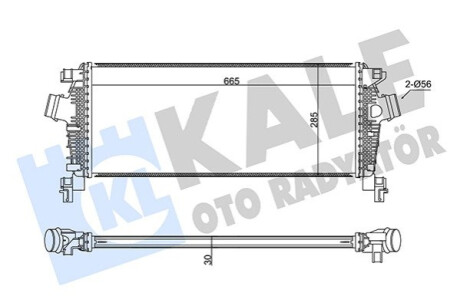 KALE OPEL Интеркулер Insignia,Zafira,Chevrolet Cruze 1.4 Kale-oto-radyato 350925