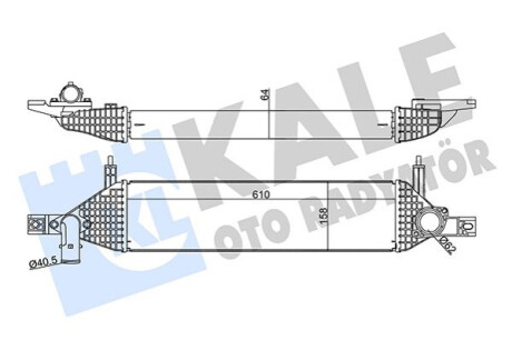 Радіатор інтеркулера Nissan Qashqai 1.6D 11-14 Kale-oto-radyato 350930