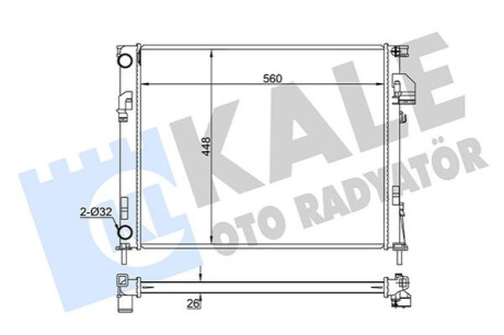 РАДІАТОР СИСТЕМИ ОХОЛОДЖЕННЯ Kale-oto-radyato 351035