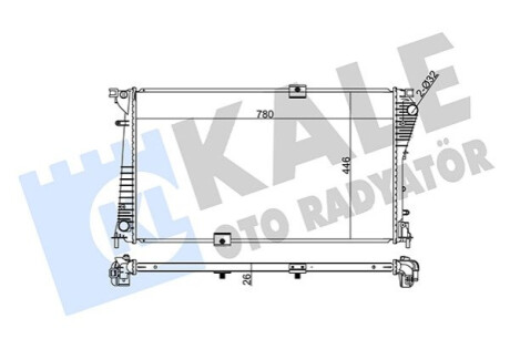 Радіатор охолодження Renault Trafic II, Opel VIVaro, Nissan Primastar KA Kale-oto-radyato 351040