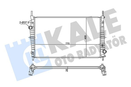 KALE FORD Радиатор охлаждения Transit 3.2TDCi 07- Kale-oto-radyato 351275