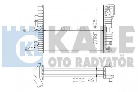 DB Радиатор охлаждения S-Class W140 3.2 91- Kale-oto-radyato 351500 (фото 1)
