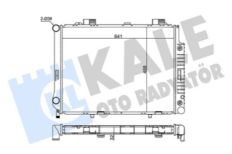 KALE DB Радиатор охлаждения W210 2.8/3.2 95- Kale-oto-radyato 351600