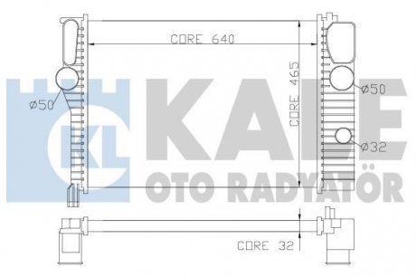 KALE DB Радиатор охлаждения W211 E200/500 02- Kale-oto-radyato 351900