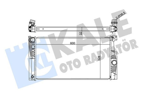 KALE BMW Радиатор охлаждения 5 F10 520/528i 11- Kale-oto-radyato 351990