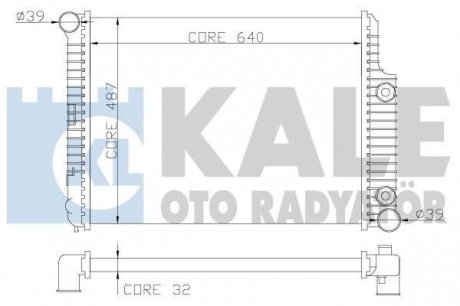KALE DB Радиатор охлаждения W210 2.0/2.3 95- Kale-oto-radyato 352000