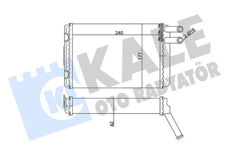 VOLVO Радиатор отопления 740/760/780/940/960,S90 Kale-oto-radyato 352050