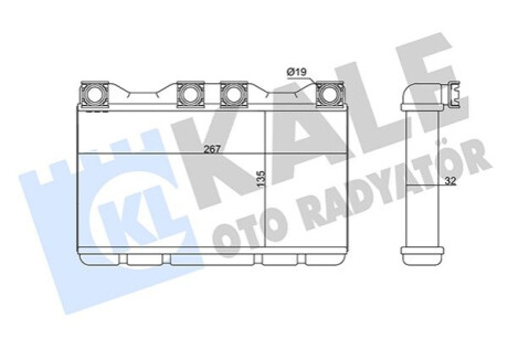 KALE BMW Радиатор отопления 7 E38 94- Kale-oto-radyato 352070